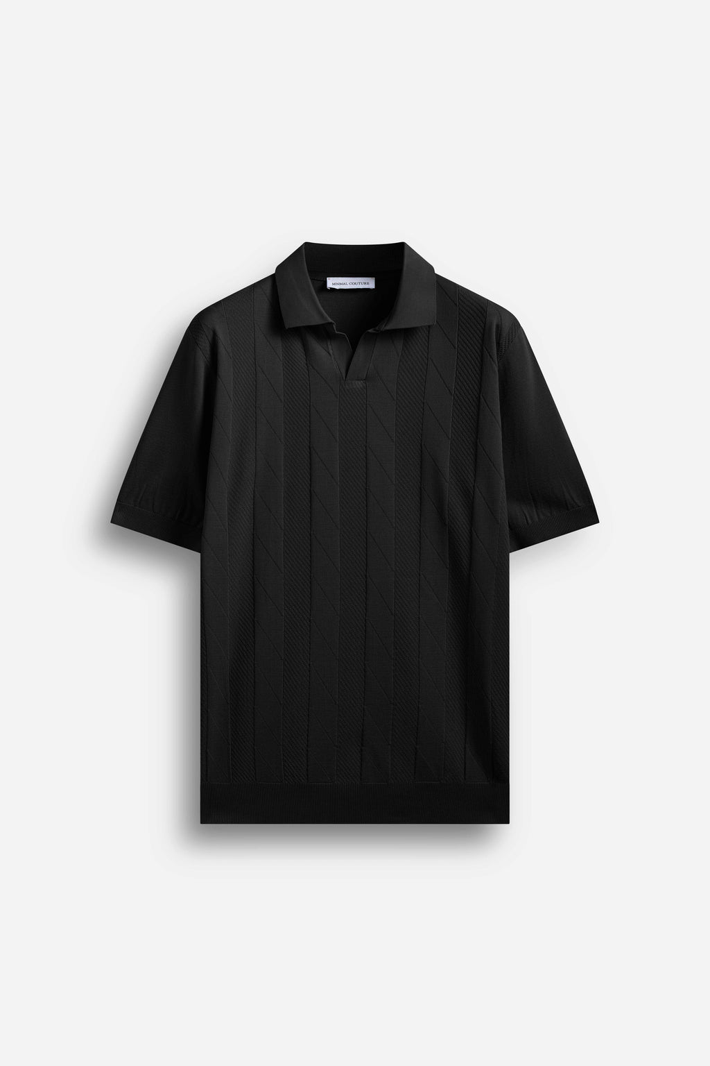 Polo con scollo aperto Black