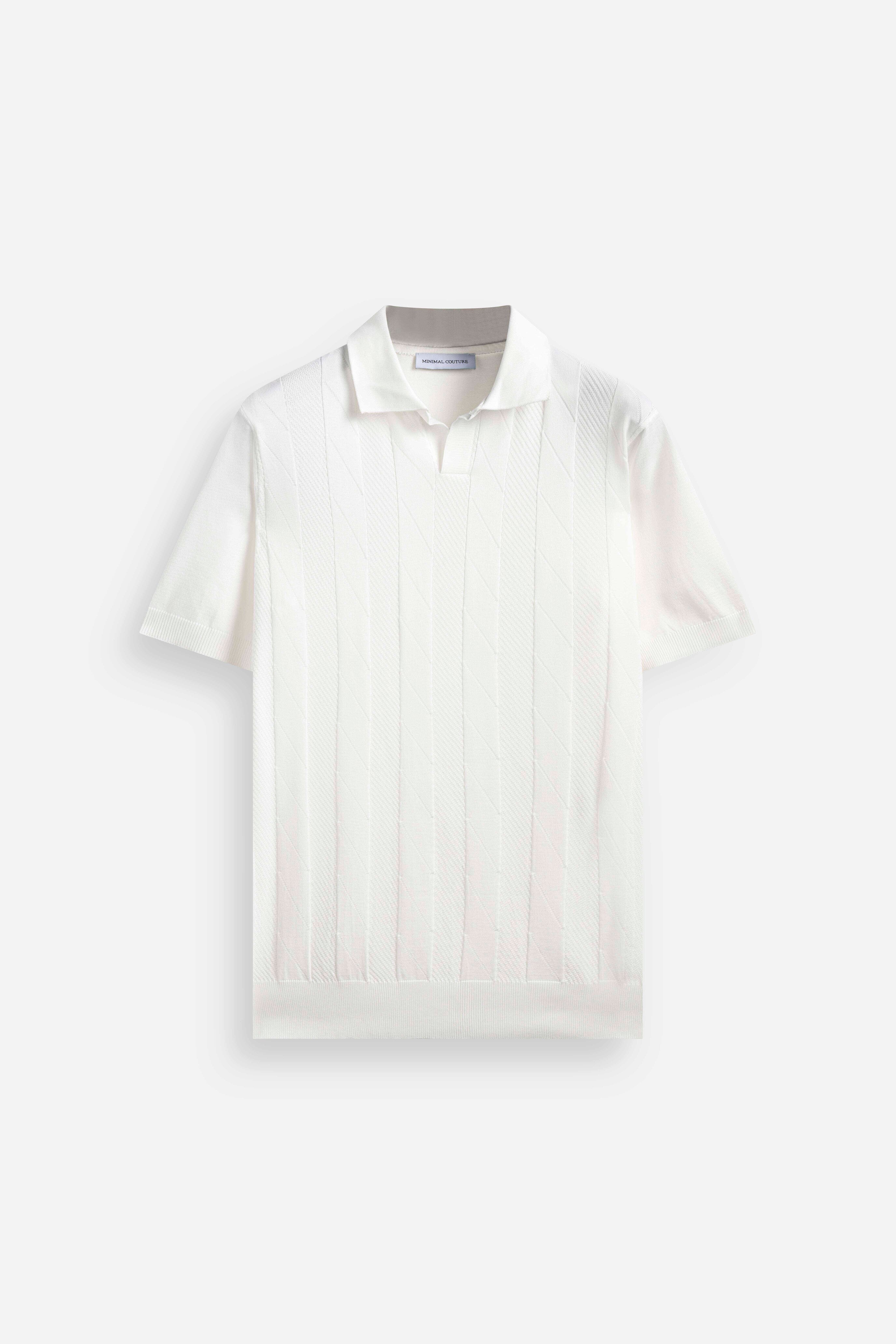 Polo con scollo aperto Off-White