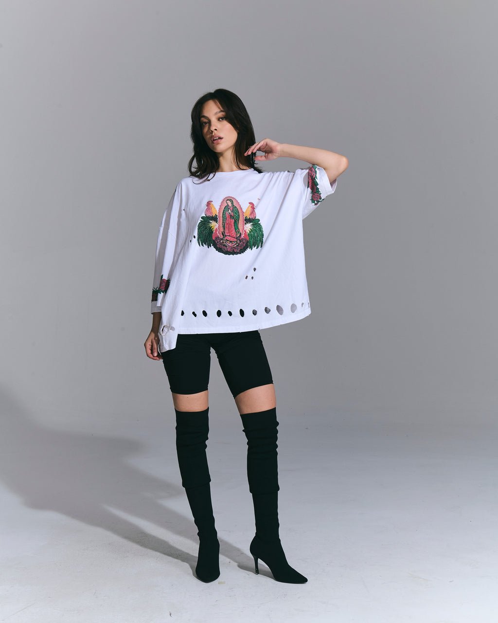 T-Shirt Oversize “Guadalupe” White