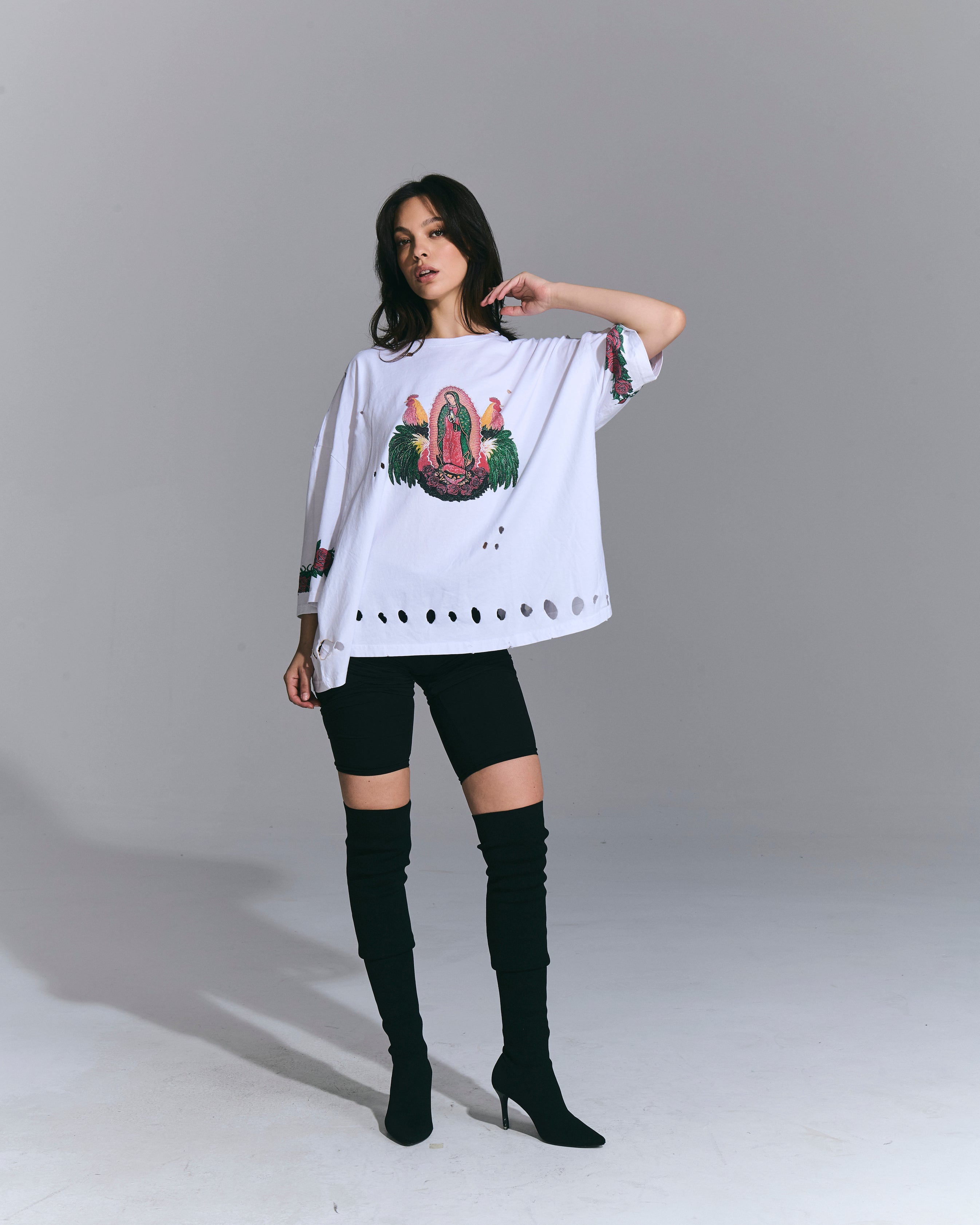 T-Shirt Oversize “Guadalupe” White