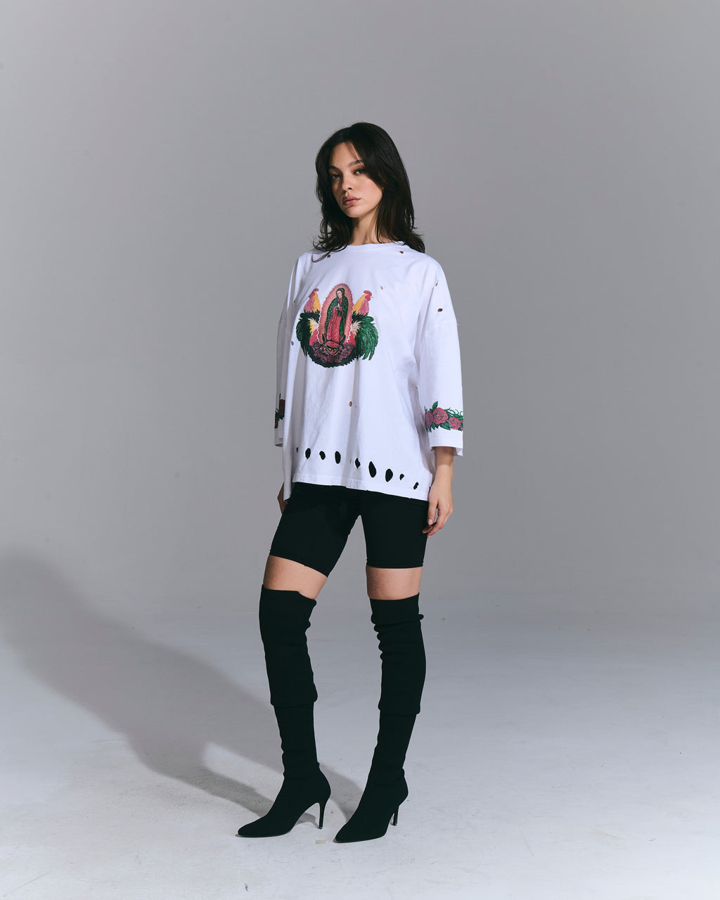 T-Shirt Oversize “Guadalupe” White