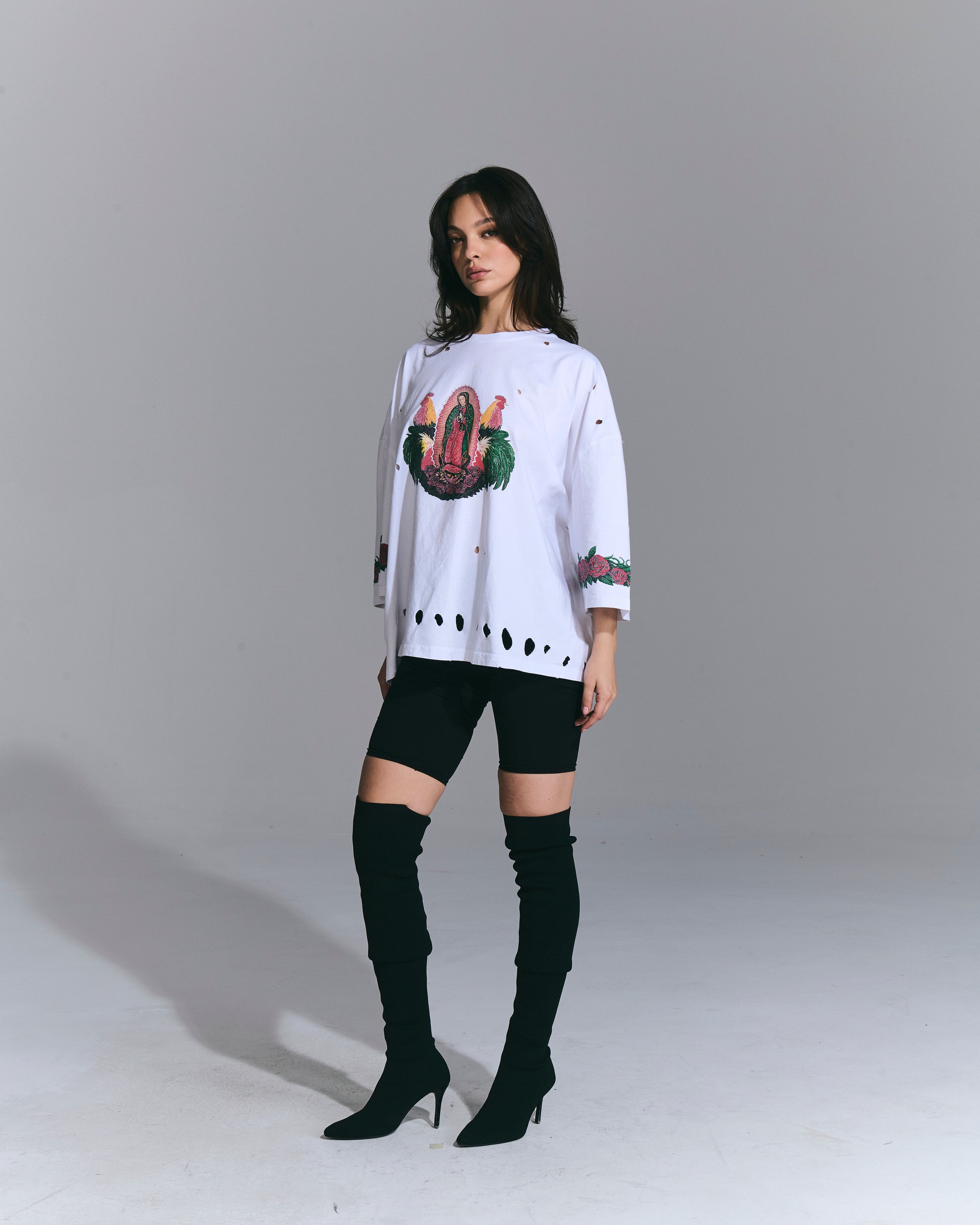 T-Shirt Oversize “Guadalupe” White