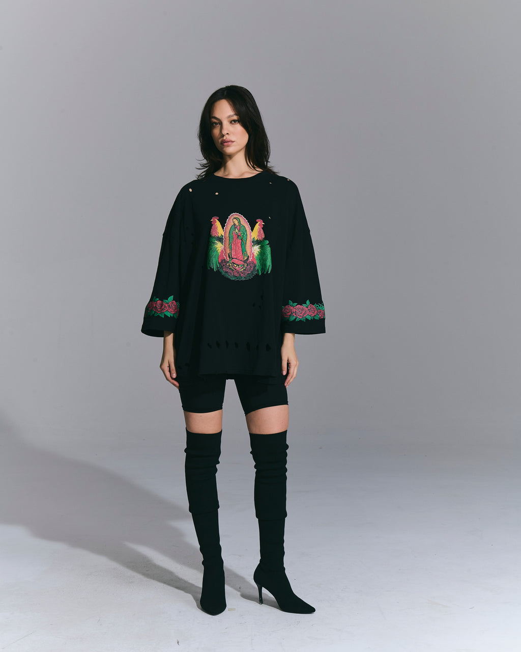 T-Shirt Oversize “Guadalupe” Black