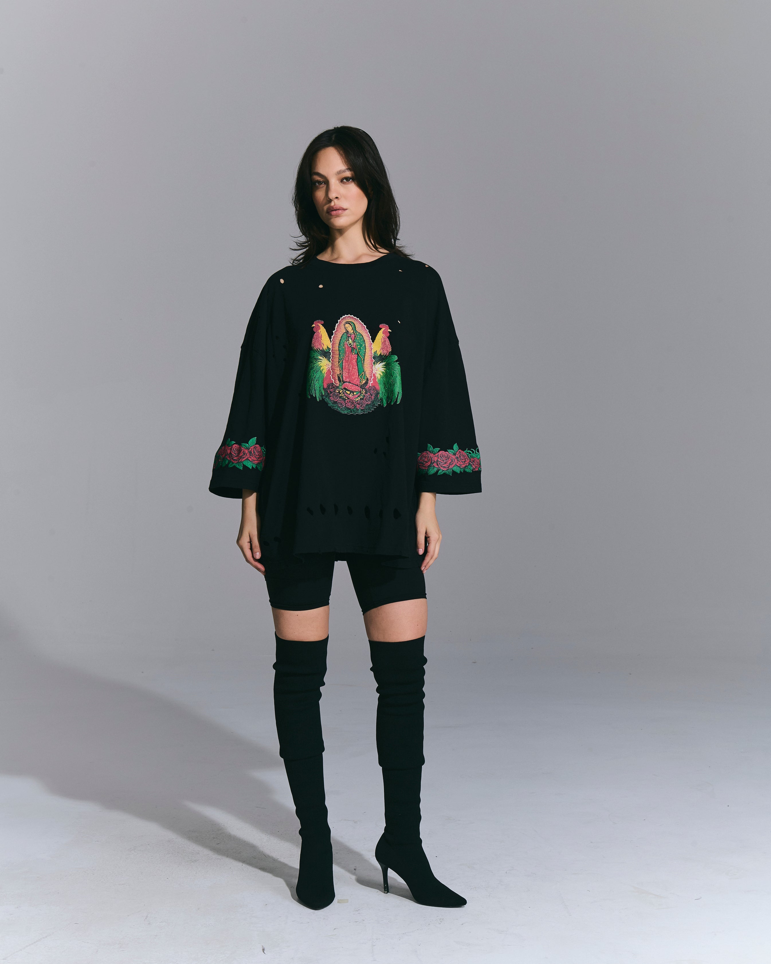 T-Shirt Oversize “Guadalupe” Black