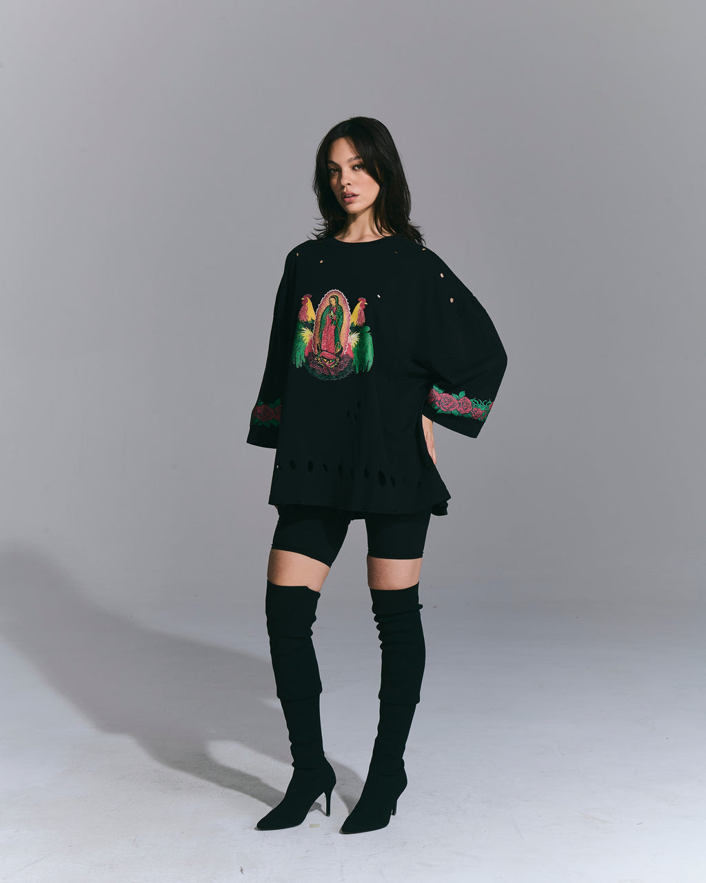 T-Shirt Oversize “Guadalupe” Black