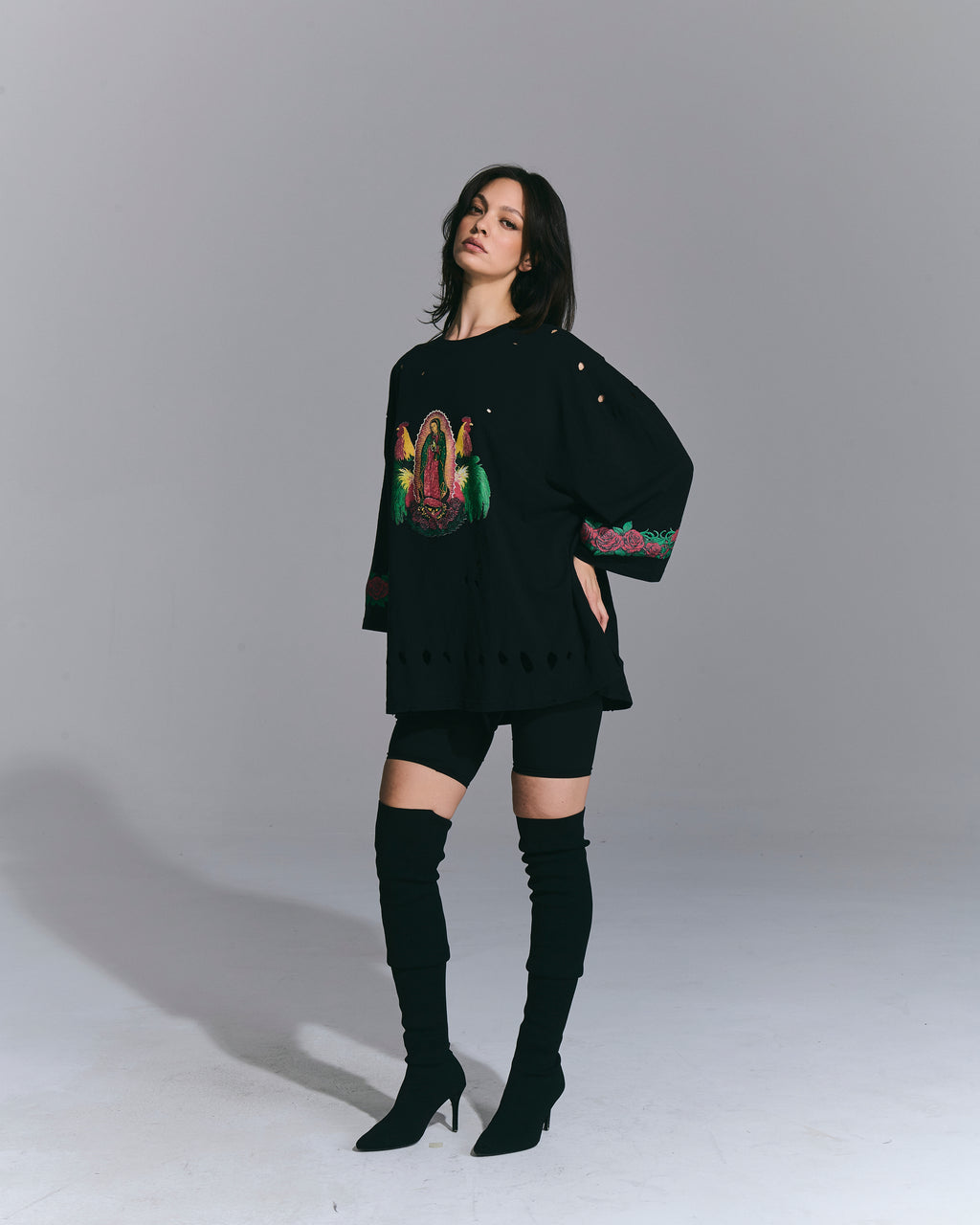 T-Shirt Oversize “Guadalupe” Black