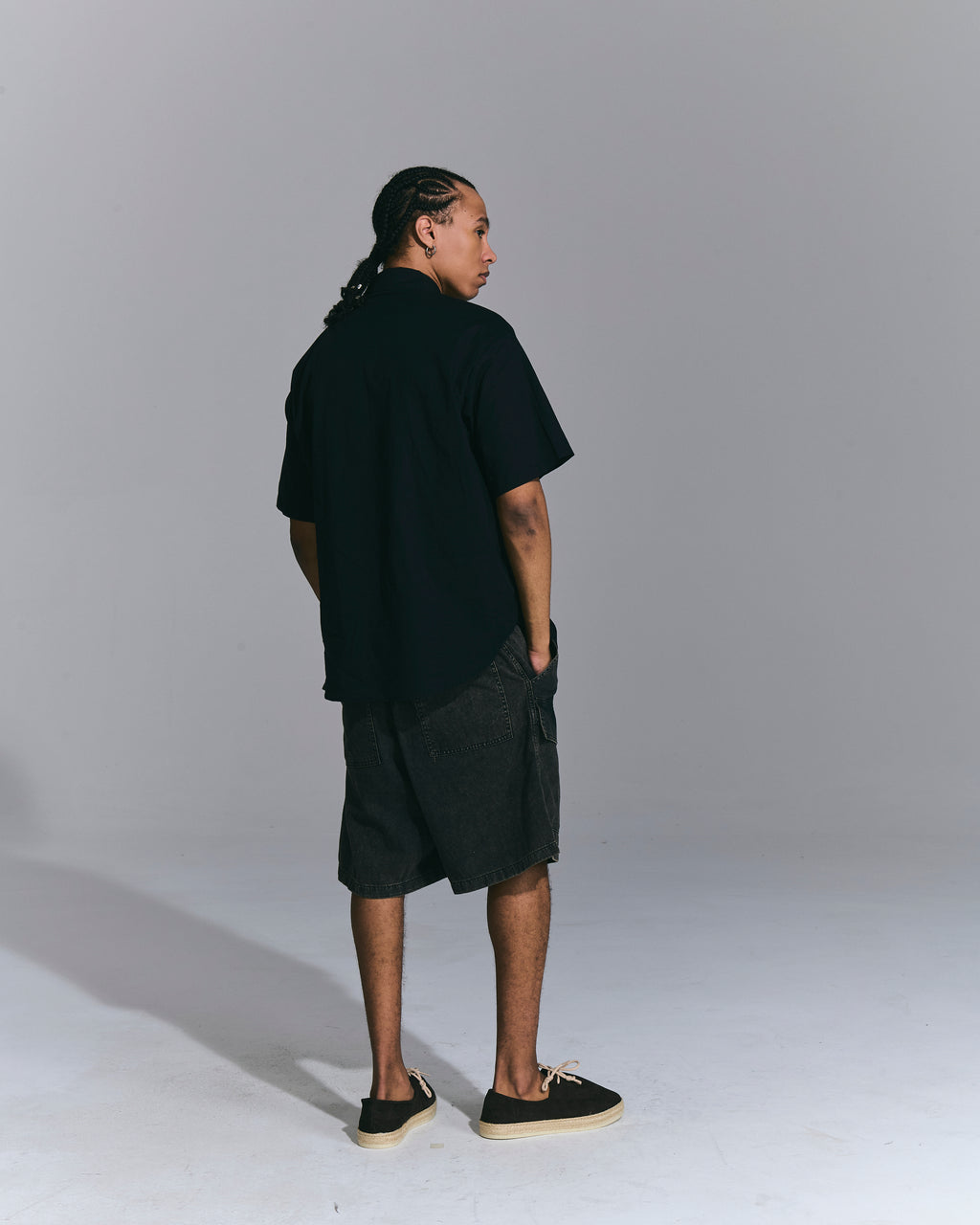 Cargo Shorts Oversize Zip Grey