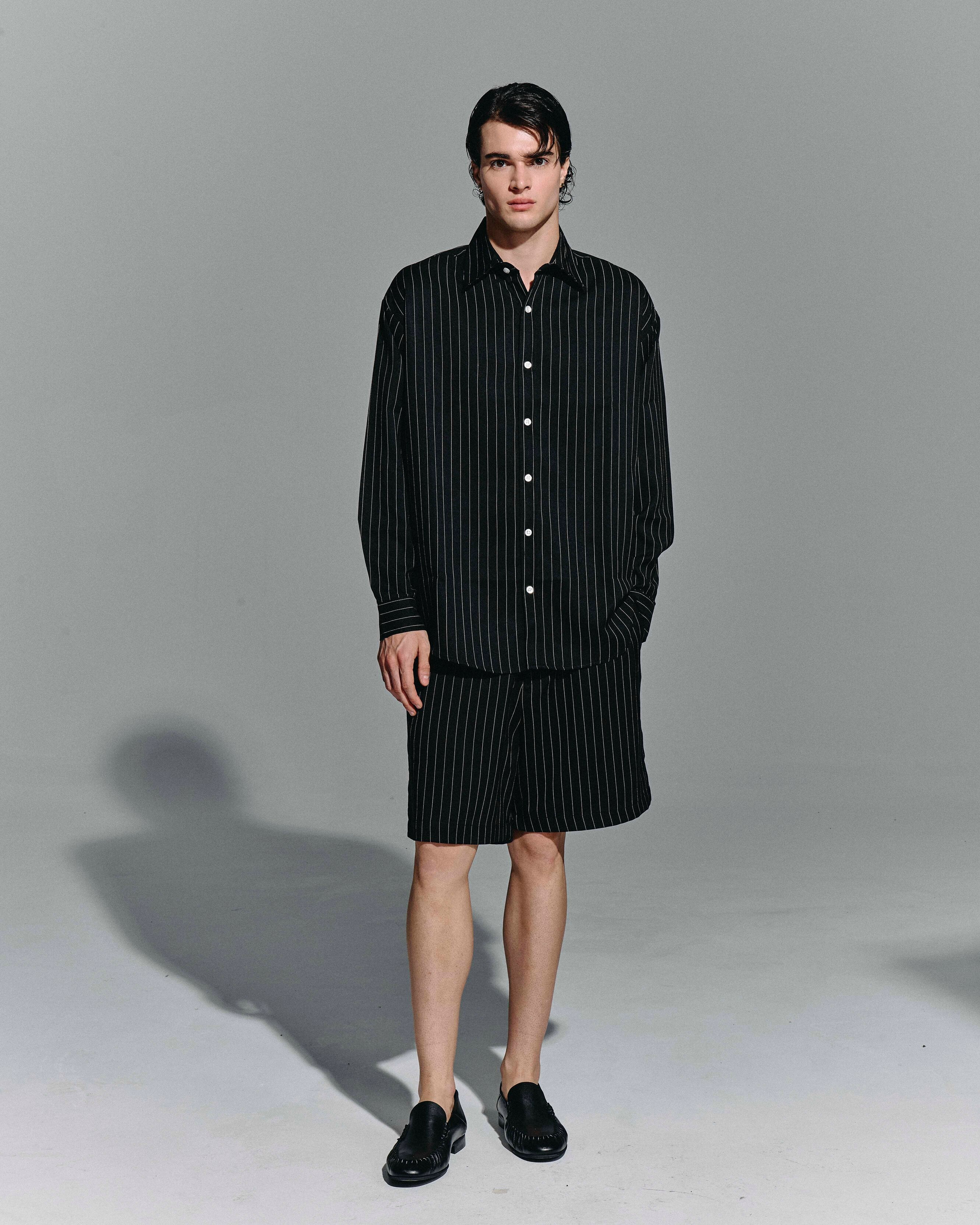 Camicia “Black Pinstripe” – Black