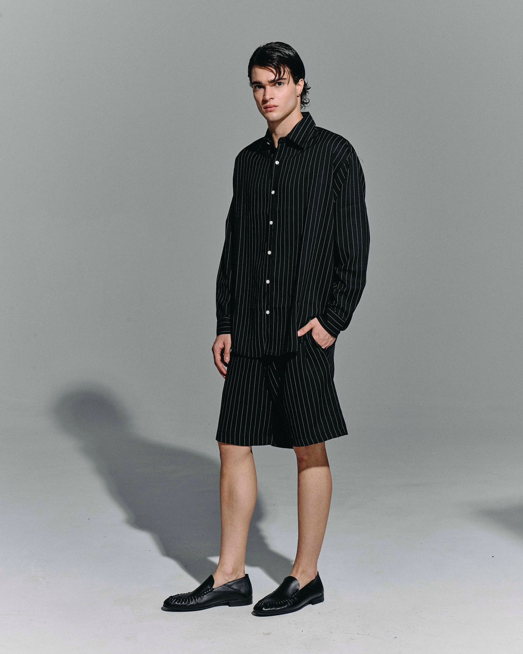 Camicia “Black Pinstripe” – Black