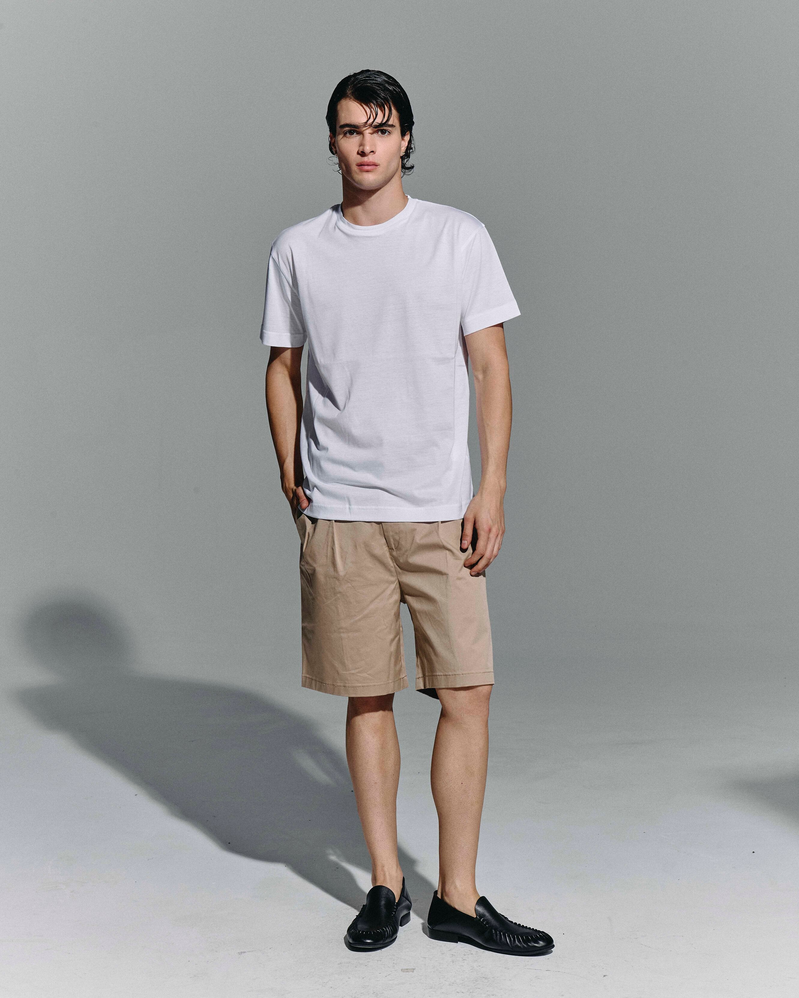 Bermuda “Classic Pleated” – Beige