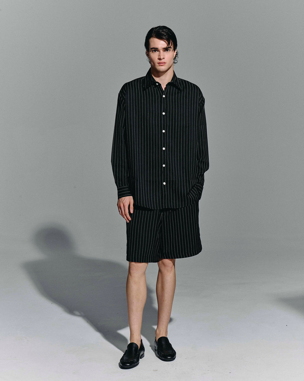 Bermuda “Pinstripe Tailored” – Black