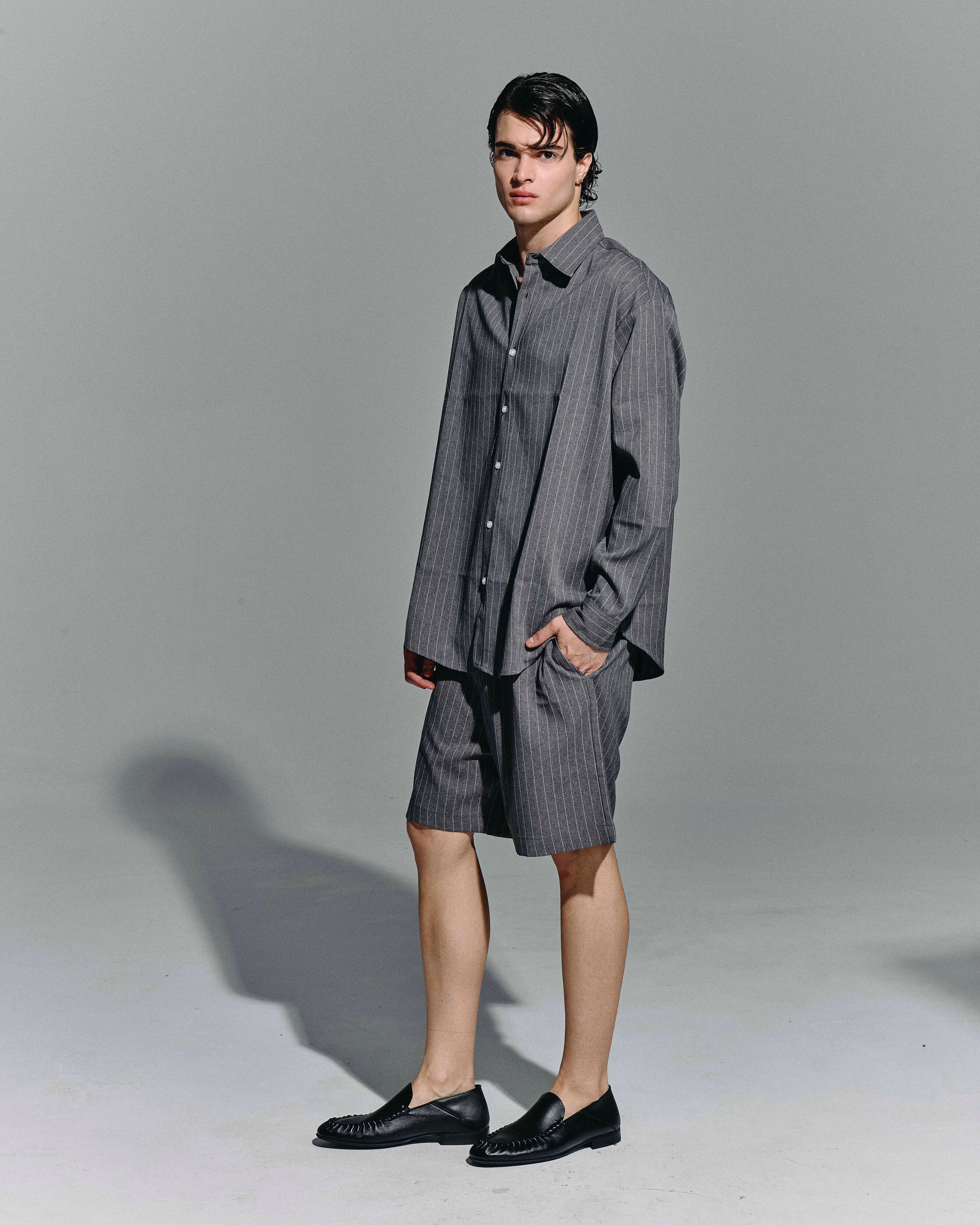 Camicia “Grey Pinstripe” – Grey