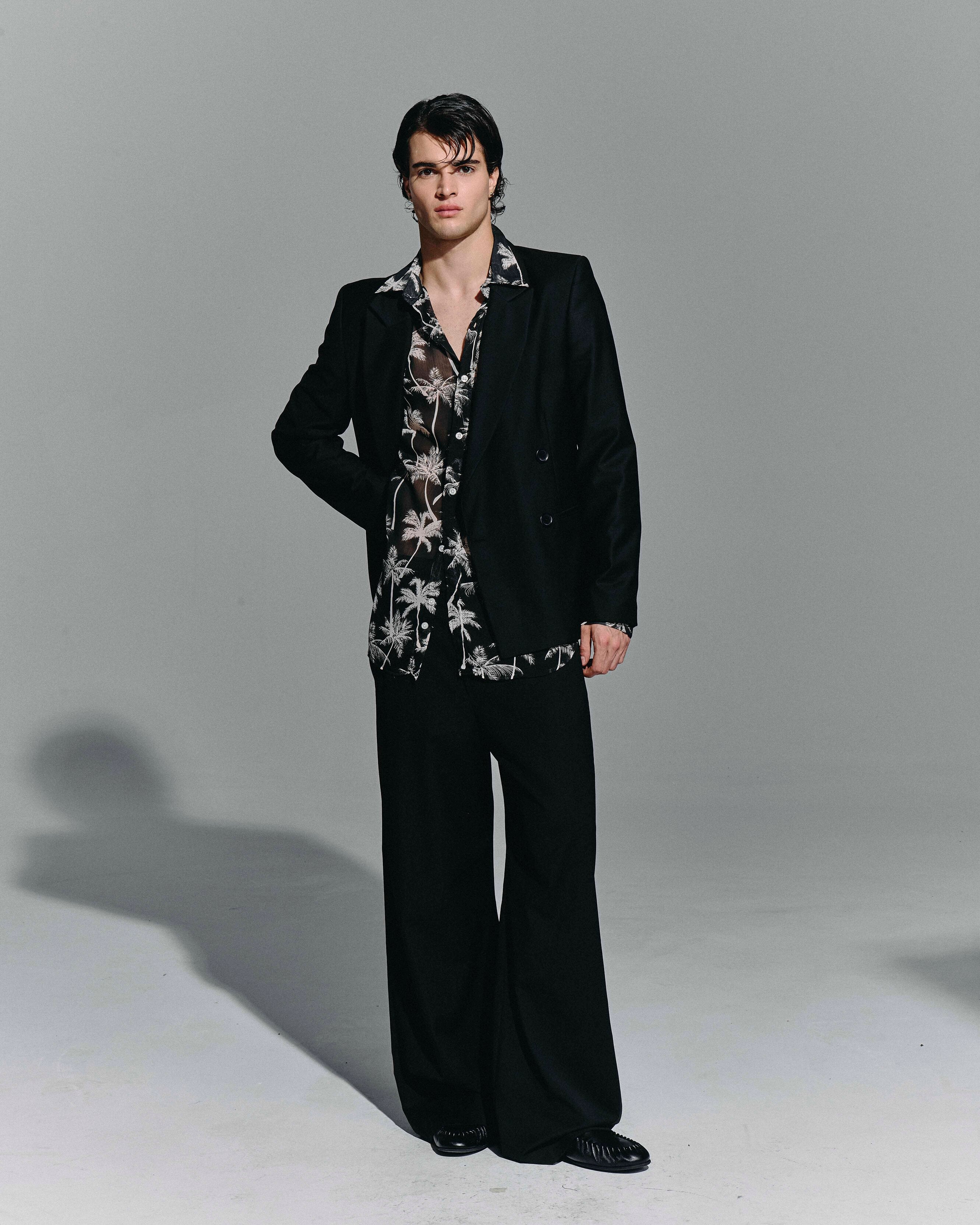 Camicia “Palm Noir” – Black