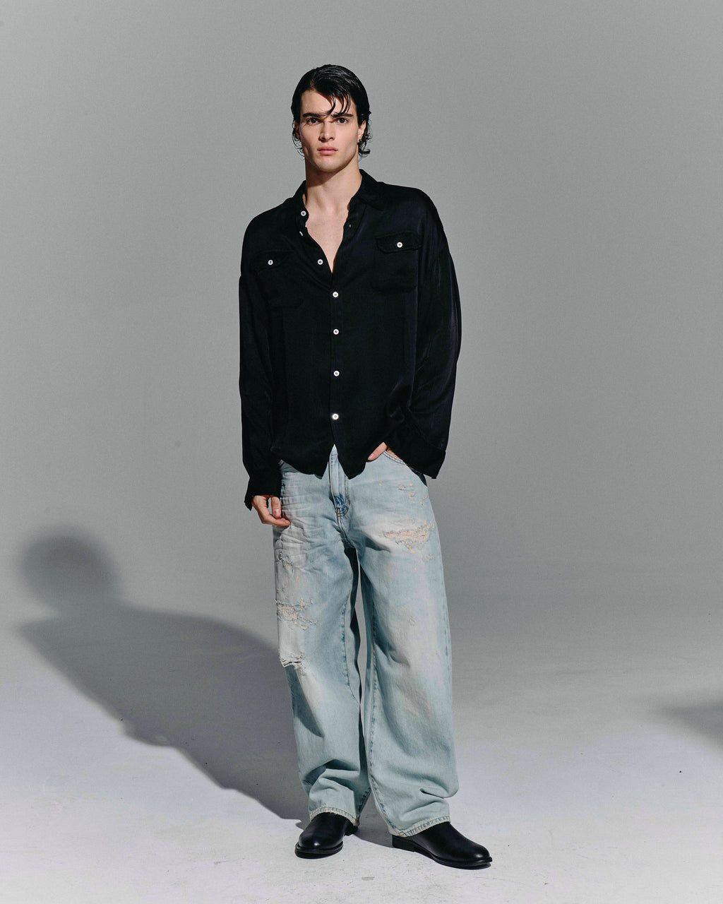 Camicia “Wine Flow” – Black