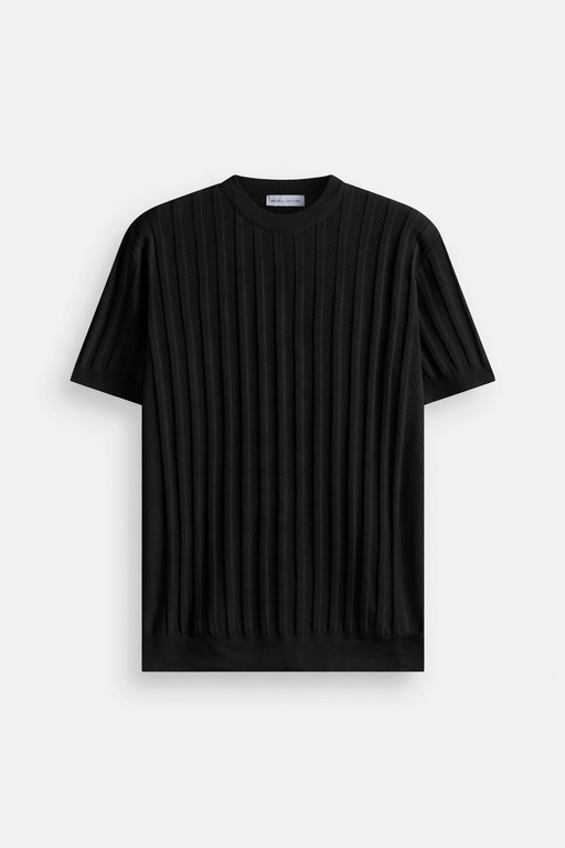 T-shirt in filo Black