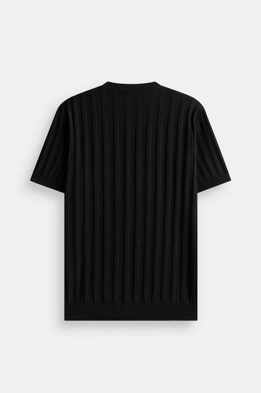 T-shirt in filo Black