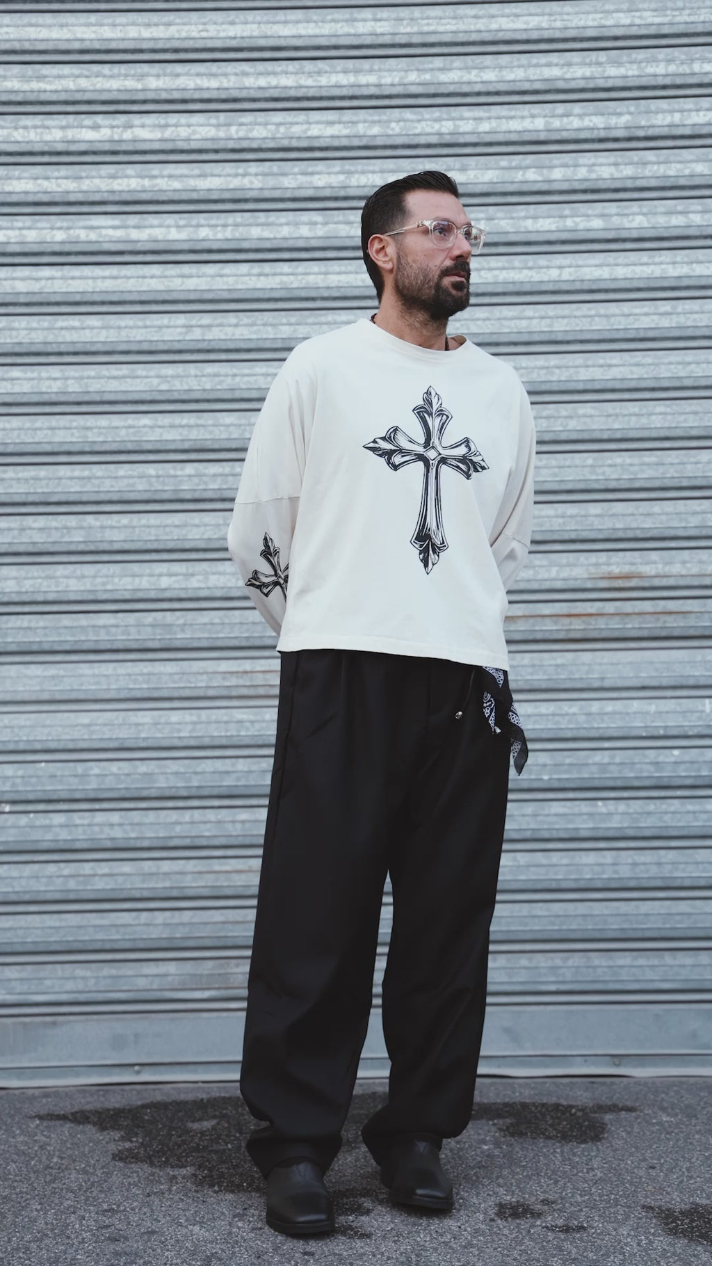 Longsleeve crop  Limited Edition Croci Cream