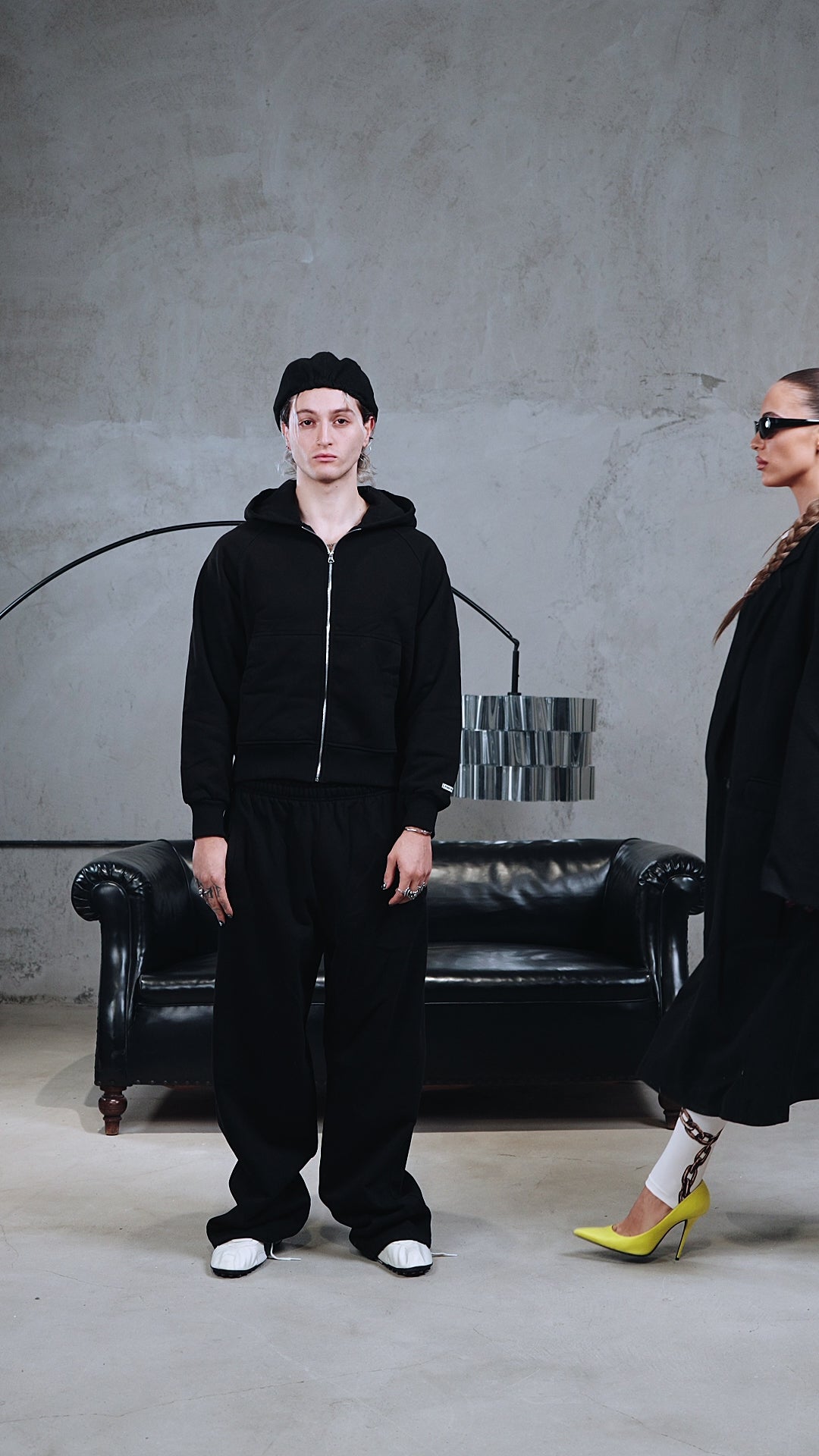 Felpa zip tracksuit tex premium Black