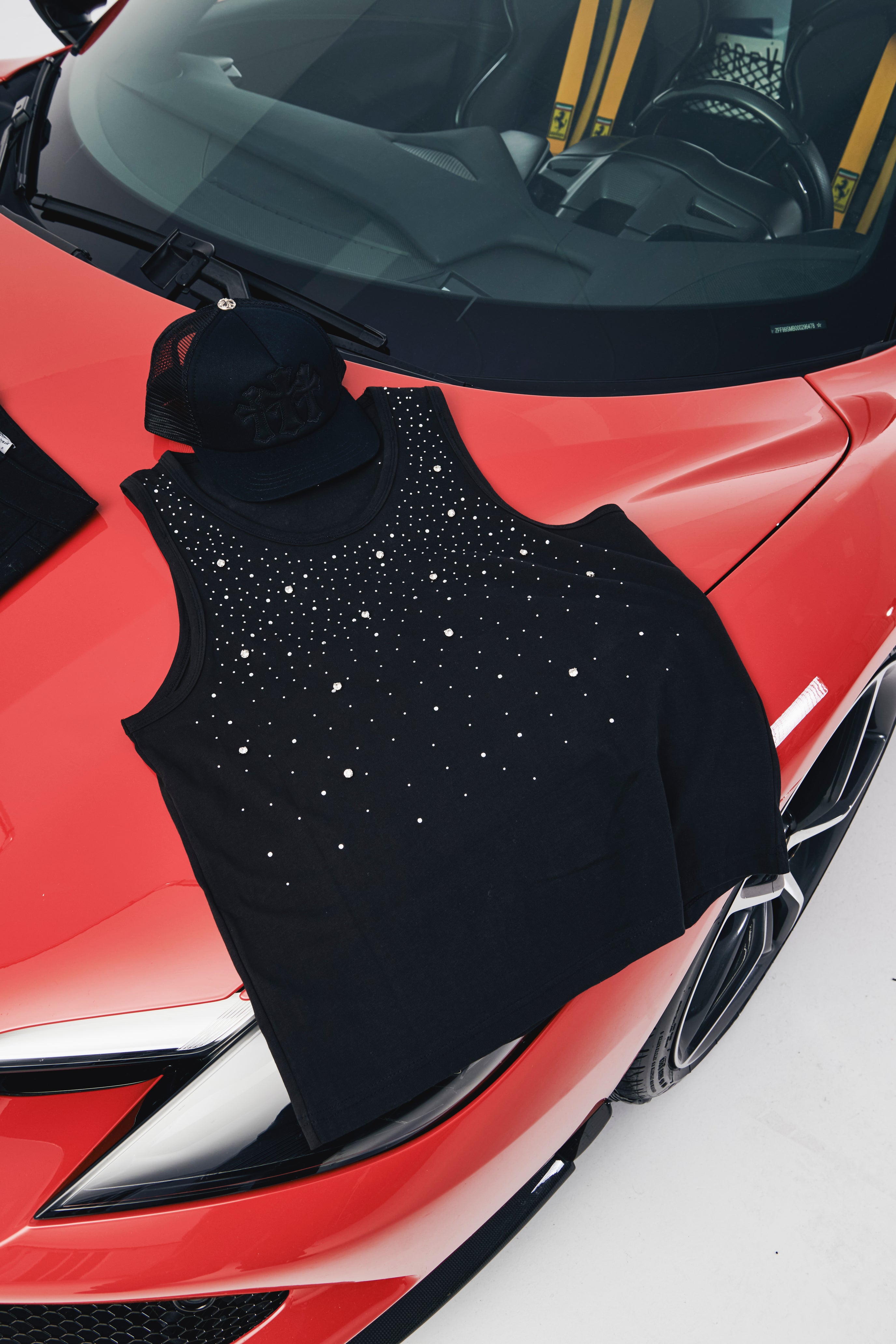 Crystal Tank Top Black