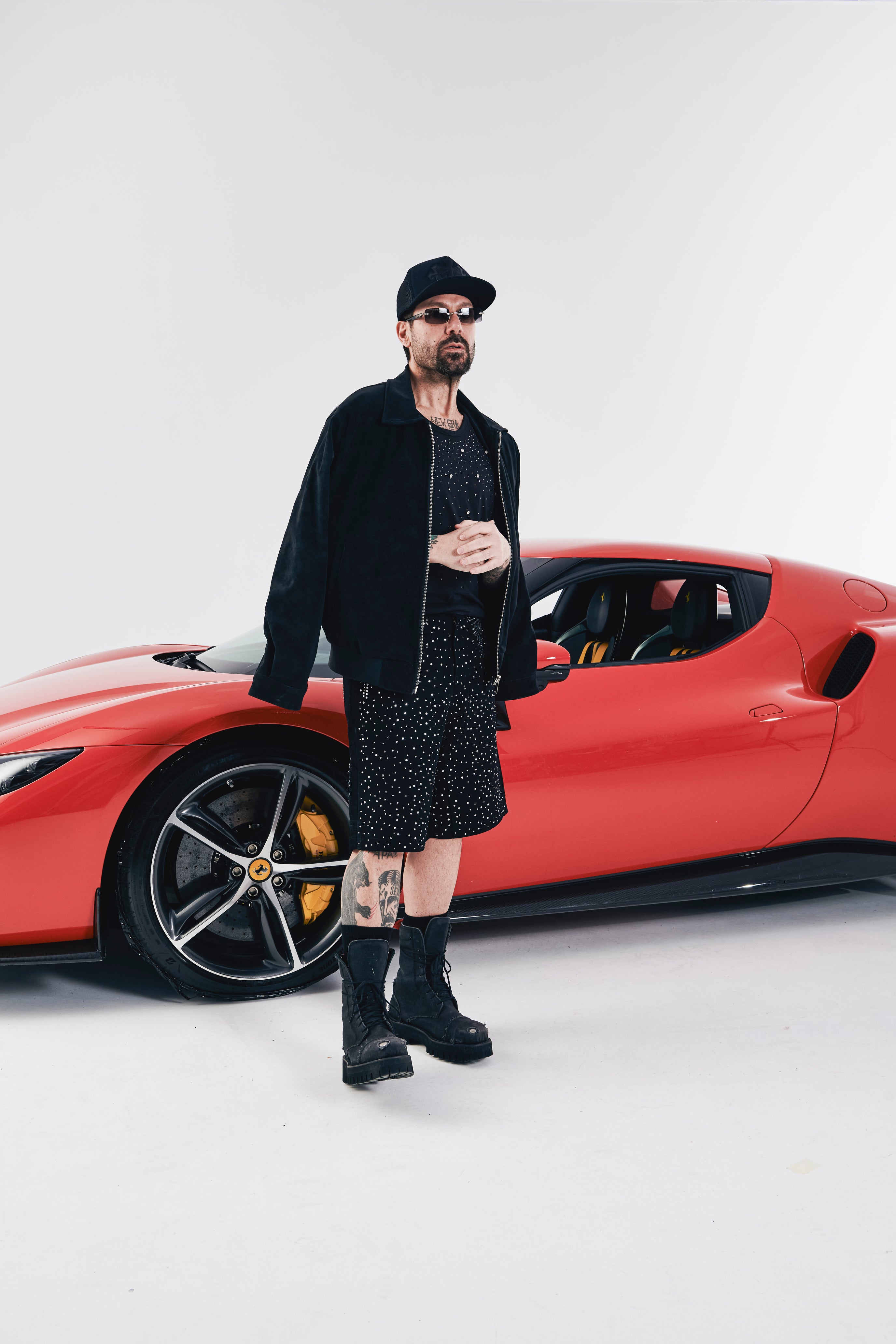 Suede Zipped Jacket Black