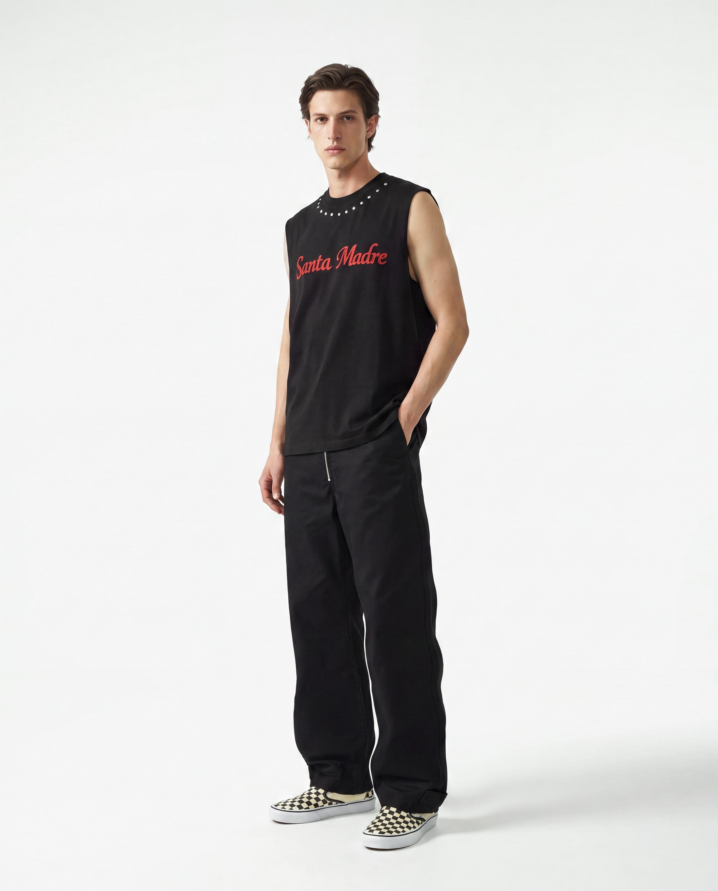 Canotta Oversize “Santa Madre” – Black