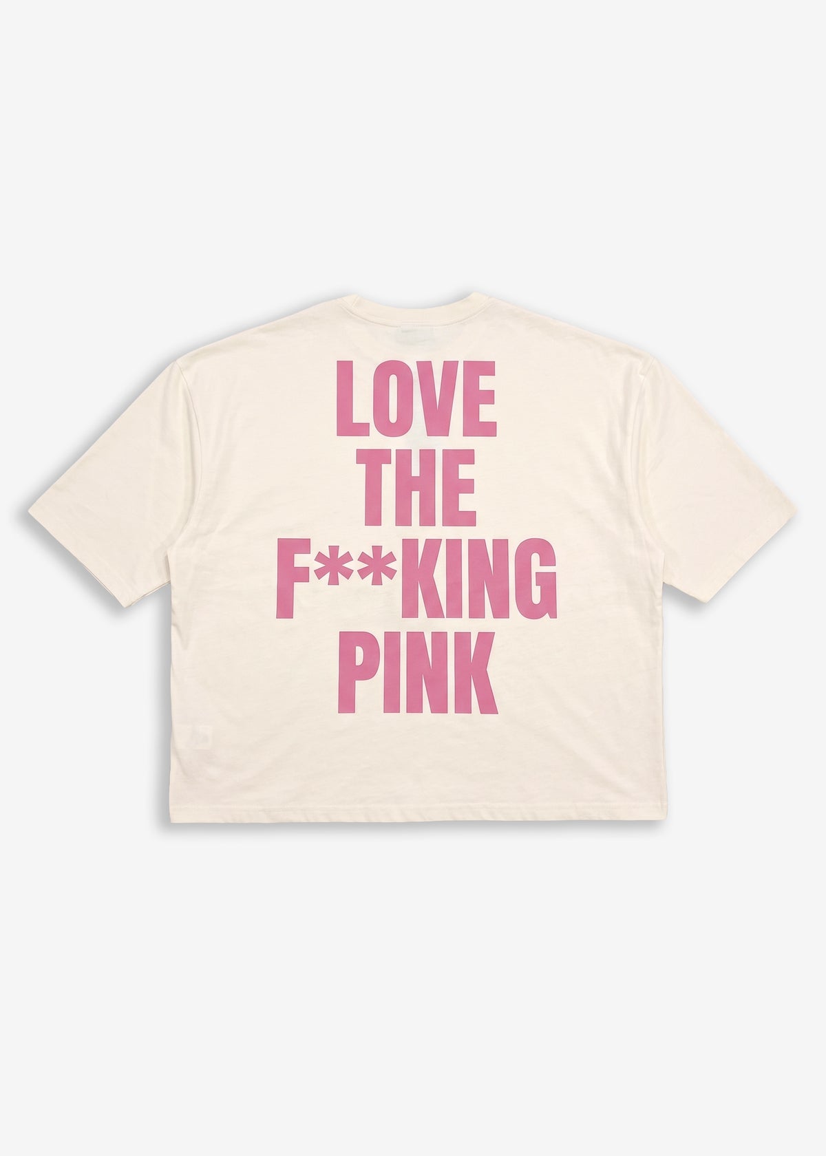 T-shirt stampa Pink fronte/retro White