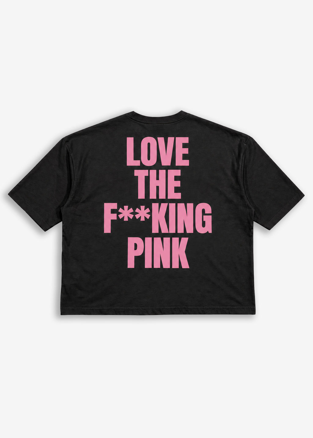 T-shirt stampa Pink fronte/retro Black