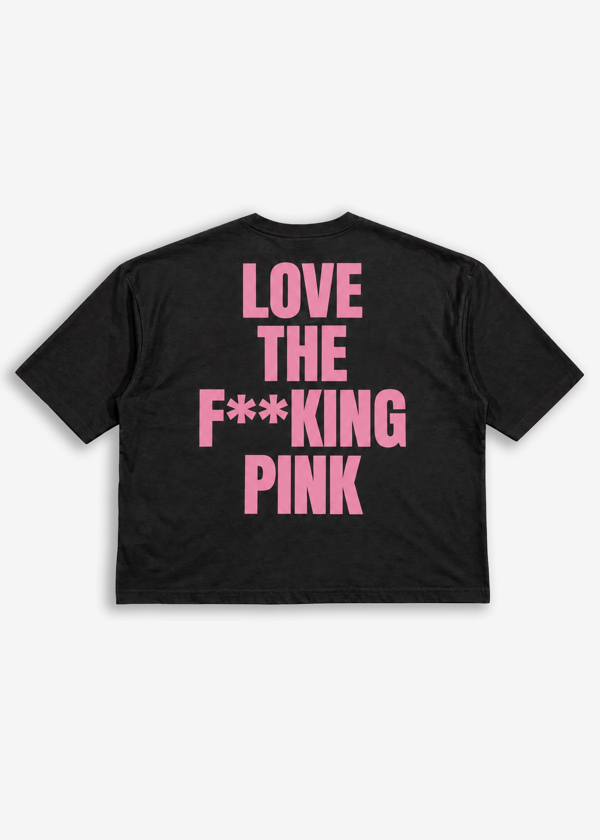 T-shirt stampa Pink fronte/retro Black