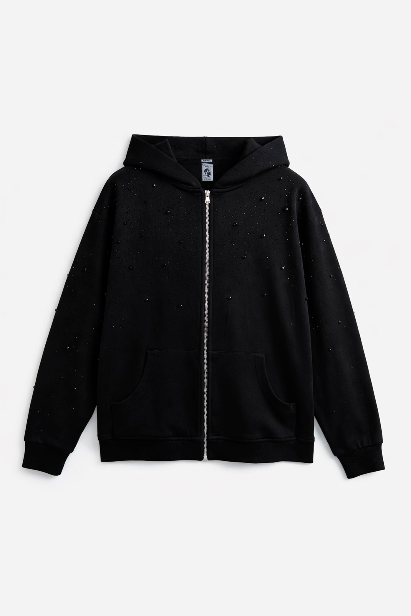 Crystal Hoodie zip Black